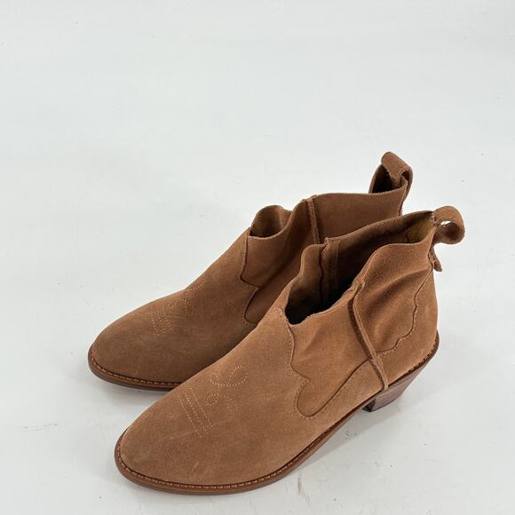 Kelsi Dagger Brooklyn Kamper Western Boots 8 NWOT Tan Heel Ankel Boho - Picture 6 of 8